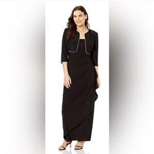 2 Piece Alex Evenings Black Dress